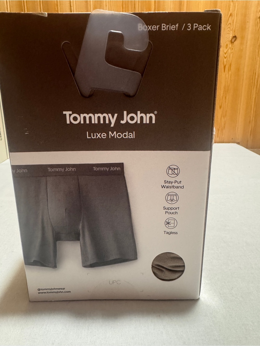 NIB Tommy John Men's Luxe Modal Boxer Briefs 3-Pack Medium - Picture 2 of 6